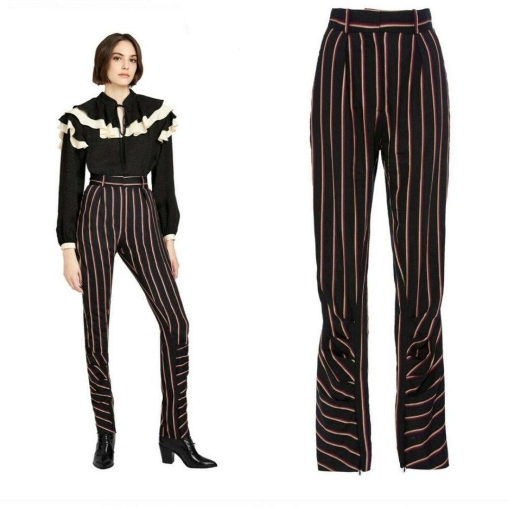 Jill Stuart Heide Striped Bellow Knee Pants EUC 4